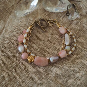 メッセージ　ピンクオパール（ブレスレット）