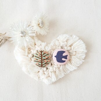 ★くるみボタンブローチ★