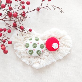 ★くるみボタンブローチ★