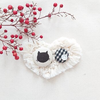 ★くるみボタンブローチ★