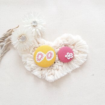 ★くるみボタンブローチ★