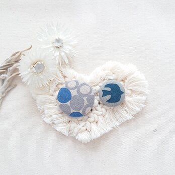 ★くるみボタンブローチ★