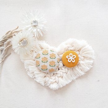 ★くるみボタンブローチ★