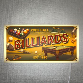 【オーダー無料】ビリヤード プールバー ナインボール 店舗 自宅 レトロ 壁掛け 照明 看板 置物 雑貨 ライトBOXのコピー