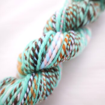 チョコミント｜48g/60m｜手紡ぎ糸