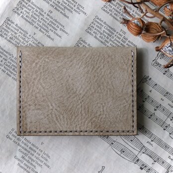 イタリア革の免許証ケース／身分証ケース／グレー