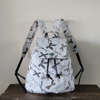 ナップサック　リボン柄