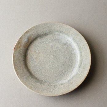 竹炭貫入　リム付6寸皿