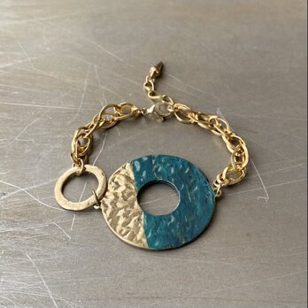 Vintage 90s-00s USA retro painted circle design bracelet