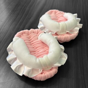 ベビー　ふっくら フリル 布わらじ　1歳　餅踏み　誕生日　草履 ピンク ひなまつり