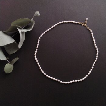 rice pearl necklace / ４０㎝
