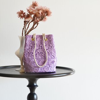 数量限定!   イタリア製　希少上質レース　ヴィオーラ　2way ポシェットマリンバッグ　ミニショルダー　