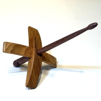 ターキッシュスピンドル　紡ぎ道具　チーク　チーク　チーク