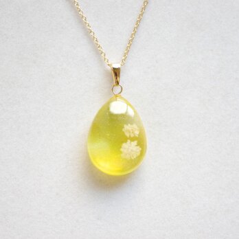 レジンアート　ドロップペンダント〈溢れる陽光〉