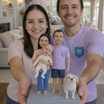 写真から作るオーダーメイドフィギュア｜家族・グループ対応 にそっくり似顔人形｜家族写真を立体に｜世界に一つの記念品 家族記念日