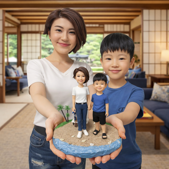 写真から作るオーダーメイドフィギュア｜家族・グループ対応 にそっくり似顔人形｜家族写真を立体に｜世界に一つの記念品 家族記念日