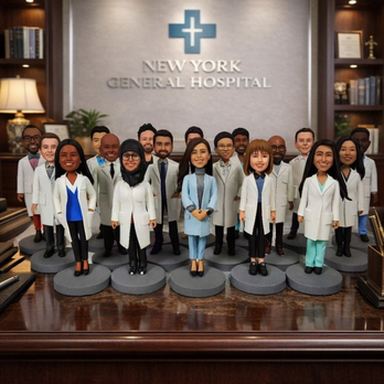 写真から作るオーダーメイドフィギュア｜会社 ・グループ似顔人形 ｜大人数 肖像画 ❤送別会・歓迎会 プレゼント ❤創立 周年記念