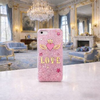 ハンドメイド スマホケース レジン 立体デコ アンティーク調 ロマンティック 大人可愛い iPhoneケース 一点物