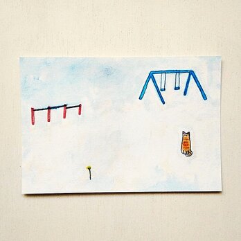 ㊺「小さな春」ポストカード同柄3枚セット　絵葉書 メッセージカード イラスト　送料無料のコピー