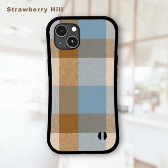 大人 の おしゃれ な チェック柄 タータン チェック 耐衝撃 グリップケース iPhoneケース