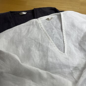 【O様オーダー品】カラーリネン◆ストレートワンピース　◆オーダーサイズ（中厚、リネン100％）