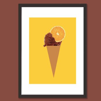 チョコにレモン？　アイス　送料無料 　あらゆすお部屋のポスター　ポスター　アートポスター　アート/sei検索新着順　3857