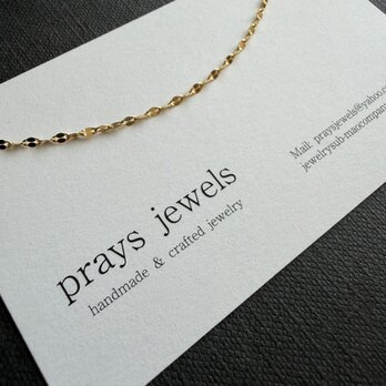 14kgf 【eclair petal】Chain Necklaces　エクレアペタルチェーンゴールドネックレス