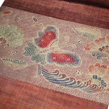 【一点もの】至高の芸術 シルクジャワ更紗 正絹創作なごや帯