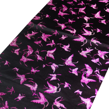 艶めく蝶の乱舞 シルクサテン 創作なごや帯