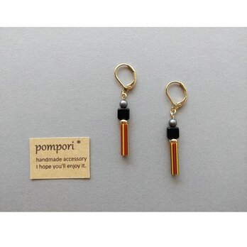 Vt.ストライプのロングピアス(2type)