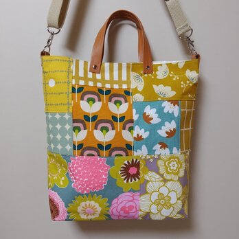 2ウェイショルダーバッグ　 パッチワーク　イエローのコピーのコピー