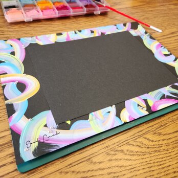 花文字オーダー.A 4サイズ額入り(白or黒)