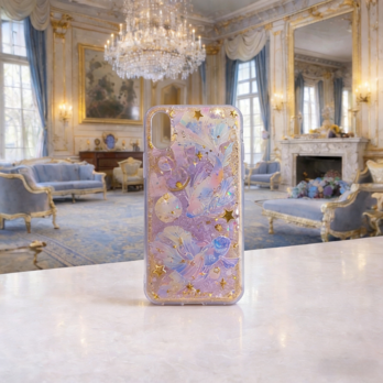 ハンドメイド スマホケース レジン 立体デコ アンティーク調 ロマンティック 大人可愛い iPhoneケース 一点物