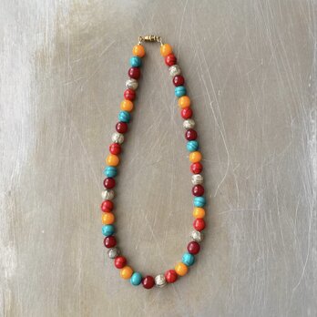 Vintage USA retro pop colorful beads necklace
