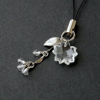 水晶の桜ストラップ《MA-118》