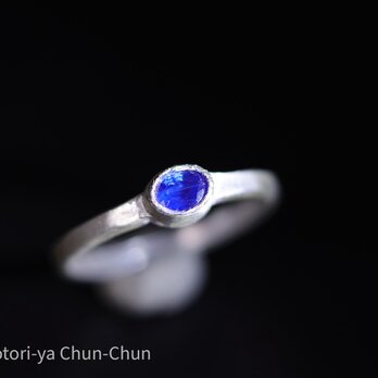 【信じられない青！】ズィーシャンのビルマ産非加熱ロイヤルブルーサファイア・シルバーリング【天蒼】