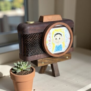 【卒業・入学祝い】俺のフォトフレーム・プレミアム / 本革 × ウォールナット × サクラ /  名入れ / メンズギフト