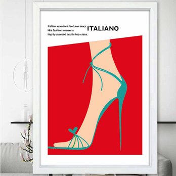 グリーンハイヒール　送料無料 　イイネたのしいポスター　イラスト　ポスター　アートポスター　アート/sei検索新着順　2871