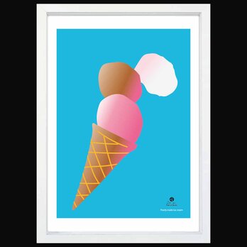 アンバランス　アイスクリーム　送料無料 　イイネたのしいポスター　ポスター　アートポスター　アート/sei検索新着順　4011