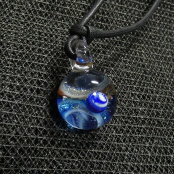 銀河、地球　NO.289（ガラス、とんぼ玉、宇宙、銀河、一点物、伝統工芸）