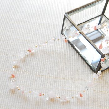 202６春色のナイロンコートワイヤーネックレス　桜１４kgf