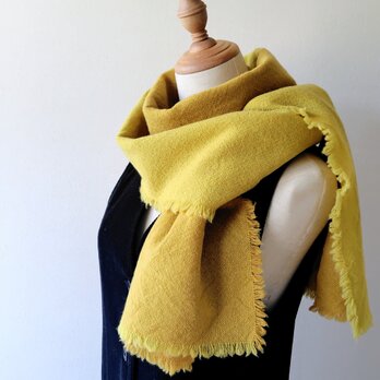 北欧手織り イギリスの春を纏うラムウールストール〈Daffodil〉