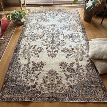 115×212 ホワイトベージュ　ボタニカルメダリオン