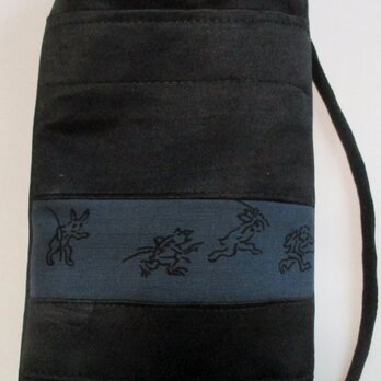 ８６３６　帯で作ったスマホポーチ