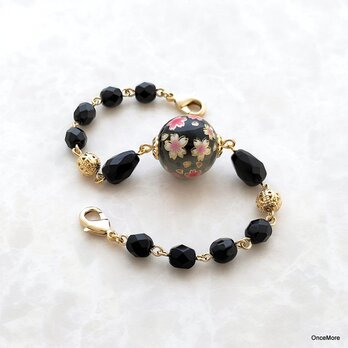 桜の羽織紐（黒系）Ⅱ