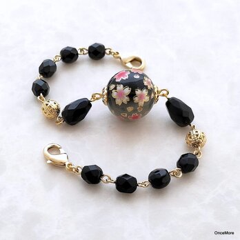 桜の羽織紐（黒系）Ⅱ