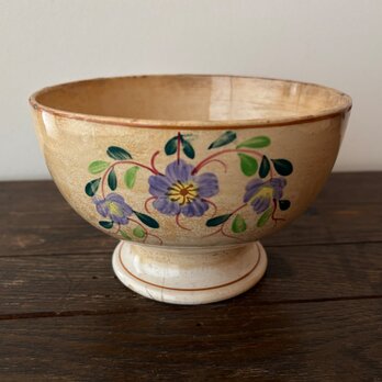 Creil et montereauクレイユモントロー 柔らかく色づいた大きめのカフェオレボウル