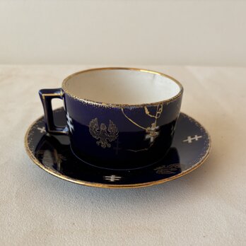 【金継ぎお直し済み】 K&G Luneville K&Gリュネヴィル ロレーヌ十字 カップ&ソーサー