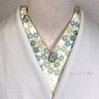 洗える刺繍半衿 花冠