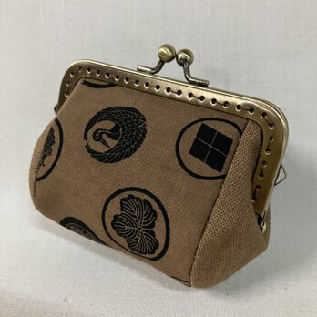 柿渋染め　ぷっくりがま口（角）26B5